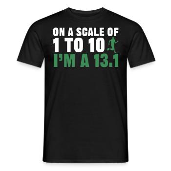 Half Marathon, Marathon, Runner - Men's T-Shirt - black - Front - AI Model Male 178 light (178cm)