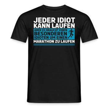 Halbmarathon, Marathon, Läufer - Männer T-Shirt - Schwarz - Vorne - AI Model Male 178 light (178cm)