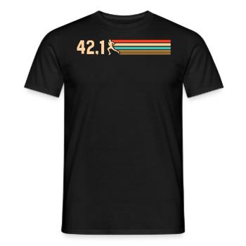 Half Marathon, Marathon, Runner - Men's T-Shirt - black - Front - AI Model Male 178 light (178cm)
