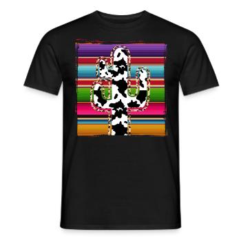 Westliche Kuhkaktus - Männer T-Shirt - Schwarz - Vorne - AI Model Male 178 light (178cm)