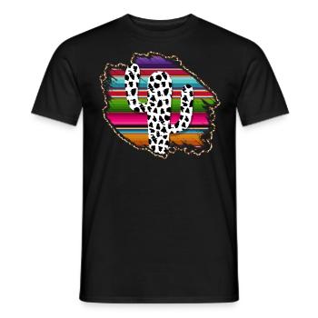 Westliche Kuhkaktus - Männer T-Shirt - Schwarz - Vorne - AI Model Male 178 light (178cm)