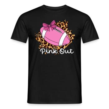 Pink Out, breast cancer awareness - Men's T-Shirt - black - Front - AI Model Male 178 light (178cm)