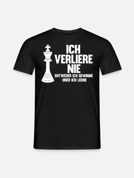 Schachspieler, Ich Verliere Nie, Schach - Männer T-Shirt - Schwarz