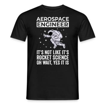 Ingénieur aérospatial, Rocket Science - T-shirt homme - noir - Devant - AI Model Male 178 light (178cm)