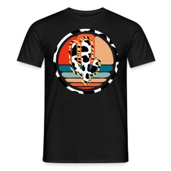Westliche Kuhkaktus - Männer T-Shirt - Schwarz - Vorne - AI Model Male 178 light (178cm)