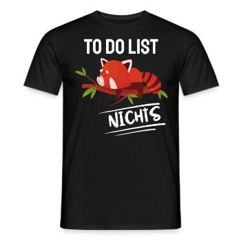 Chinesisches Tier Geschenk Lustiges Roter Panda - Männer T-Shirt - Schwarz - Vorne - AI Model Male 178 light (178cm)