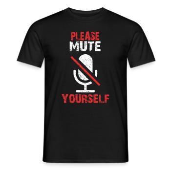 Un enseignant demande le silence en classe et en classe - T-shirt homme - noir - Devant - AI Model Male 178 light (178cm)