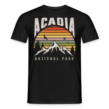 Parc national Acadia - T-shirt homme - noir - Devant - AI Model Male 178 light (178cm)