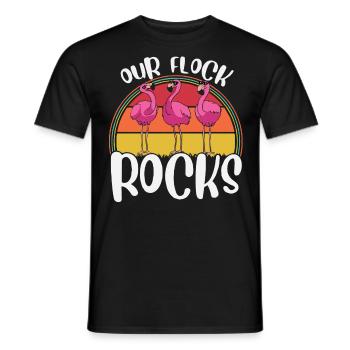 Our herd rocks, - Men's T-Shirt - black - Front - AI Model Male 178 light (178cm)