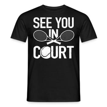 Joueur de tennis, Tennis, Tennis - T-shirt homme - noir - Devant - AI Model Male 178 light (178cm)