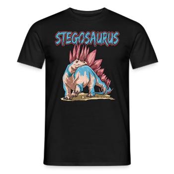 Stegosaurus Dinosaurier - Männer T-Shirt - Schwarz - Vorne - AI Model Male 178 light (178cm)