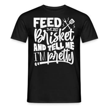 Brisketliebhaber, Briskets, BBQ - Men's T-Shirt - black - Front - AI Model Male 178 light (178cm)