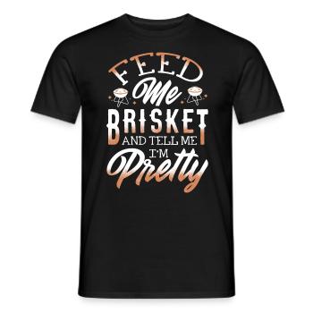 Brisketliebhaber, Briskets, BBQ - Men's T-Shirt - black - Front - AI Model Male 178 light (178cm)