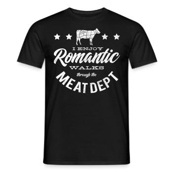 Amateurs de viande, viande, porc, BBQ - T-shirt homme - noir - Devant - AI Model Male 178 light (178cm)