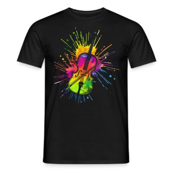 Violoniste, Violon, Jouer du violon - T-shirt homme - noir - Devant - AI Model Male 178 light (178cm)