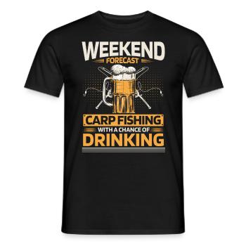 Karpfen Angeln Und Trinken. - Männer T-Shirt - Schwarz - Vorne - AI Model Male 178 light (178cm)