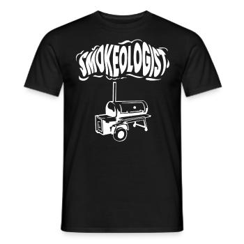 Smokoligist, BBQ, Grill, - Men's T-Shirt - black - Front - AI Model Male 178 light (178cm)