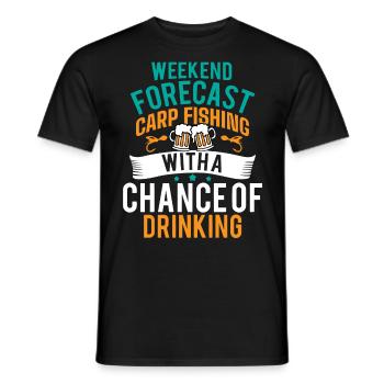 Karpfen Angeln Und Trinken. - Männer T-Shirt - Schwarz - Vorne - AI Model Male 178 light (178cm)
