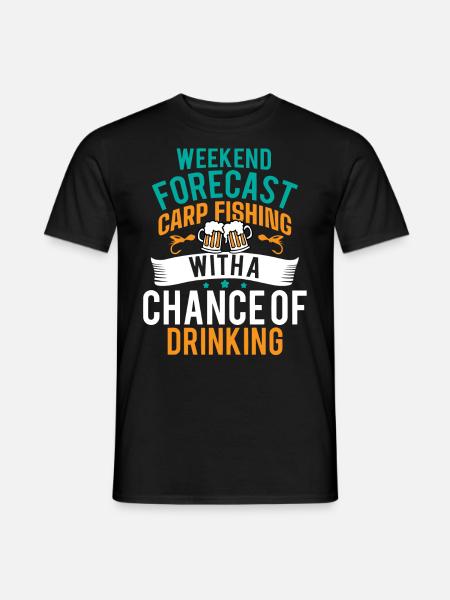 Carp fishing and drinking. - Men's T-Shirt - black
