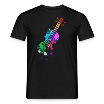 Violoniste, Violon, Jouer du violon - T-shirt homme - noir - Devant - AI Model Male 178 light (178cm)
