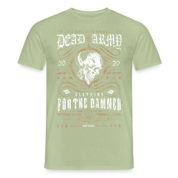 For The Damned - Men's T-Shirt - sage - Front - AI Model Male 178 light (178cm)