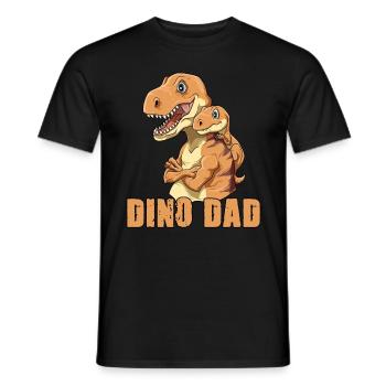 Dino Dad Vater und Baby Papa Vatertag - Männer T-Shirt - Schwarz - Vorne - AI Model Male 178 light (178cm)