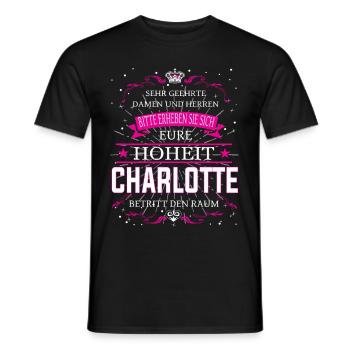 Eure Hoheit Charlotte betritt den Raum - Männer T-Shirt - Schwarz - Vorne - AI Model Male 178 light (178cm)