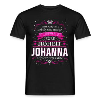 Eure Hoheit Johanna betritt den Raum - Männer T-Shirt - Schwarz - Vorne - AI Model Male 178 light (178cm)