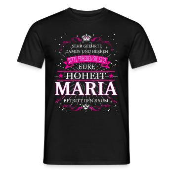 Eure Hoheit Maria betritt den Raum - Männer T-Shirt - Schwarz - Vorne - AI Model Male 178 light (178cm)