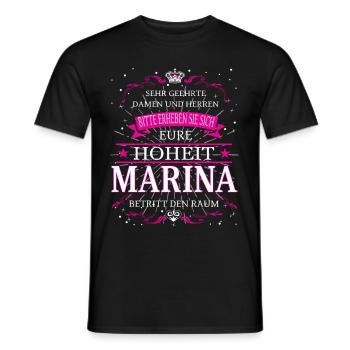 Eure Hoheit Marina betritt den Raum - Männer T-Shirt - Schwarz - Vorne - AI Model Male 178 light (178cm)
