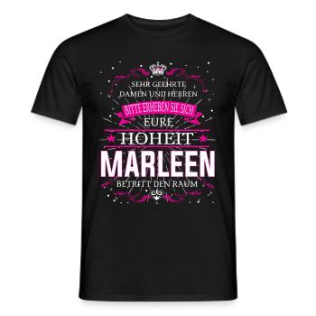 Eure Hoheit Marleen betritt den Raum - Männer T-Shirt - Schwarz - Vorne - AI Model Male 178 light (178cm)