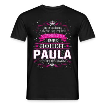 Eure Hoheit Paula betritt den Raum - Männer T-Shirt - Schwarz - Vorne - AI Model Male 178 light (178cm)