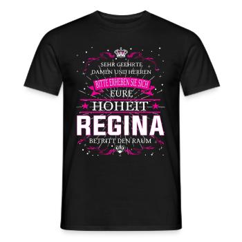 Eure Hoheit Regina betritt den Raum - Männer T-Shirt - Schwarz - Vorne - AI Model Male 178 light (178cm)
