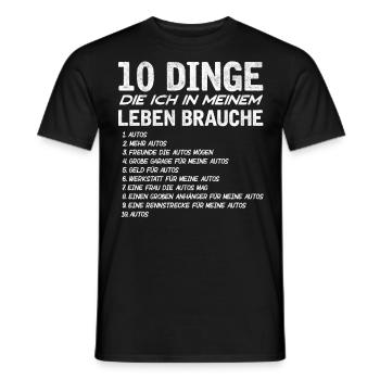 Autoliebhaber, Auto -Guy -Geschenk, Autosammler - Männer T-Shirt - Schwarz - Vorne - AI Model Male 178 light (178cm)