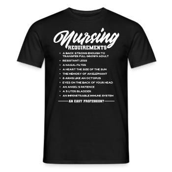 Krankenschwester, Krankenpflege - Männer T-Shirt - Schwarz - Vorne - AI Model Male 178 light (178cm)