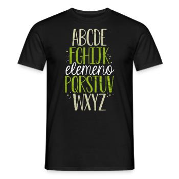 ABC Hello Kindergarten Back to School - T-shirt homme - noir - Devant - AI Model Male 178 light (178cm)
