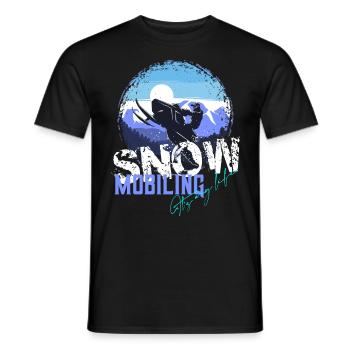 Motoneige sport amusant sports d’hiver cool - T-shirt homme - noir - Devant - AI Model Male 178 light (178cm)
