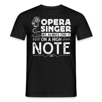 Opera singer, voice, opera - Men's T-Shirt - black - Front - AI Model Male 178 light (178cm)