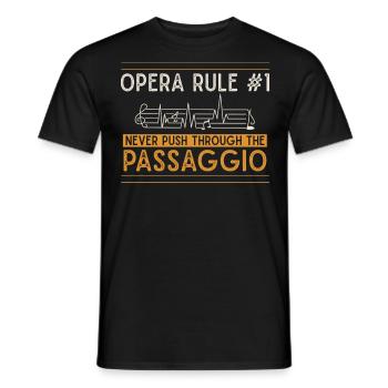 Opernsänger, Gesang, Opera - Männer T-Shirt - Schwarz - Vorne - AI Model Male 178 light (178cm)