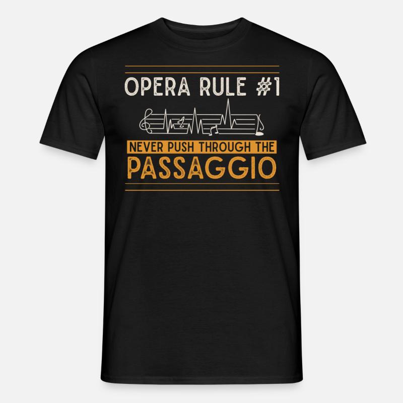 Opernsänger, Gesang, Opera - Männer T-Shirt - Schwarz