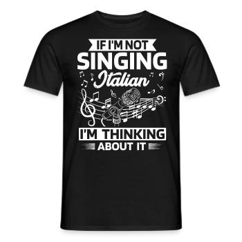 Opernsänger, Gesang, Opera - Männer T-Shirt - Schwarz - Vorne - AI Model Male 178 light (178cm)