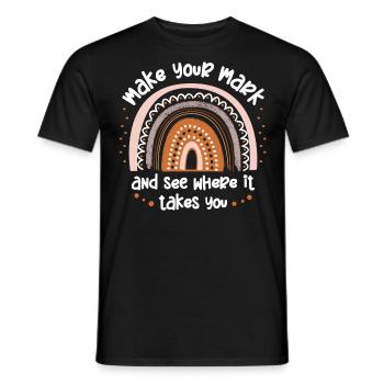 Machen Sie Sich Einen Zeichen Und Sehen Sie - Männer T-Shirt - Schwarz - Vorne - AI Model Male 178 light (178cm)