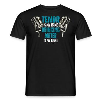 Opera singer, voice, opera - Men's T-Shirt - black - Front - AI Model Male 178 light (178cm)
