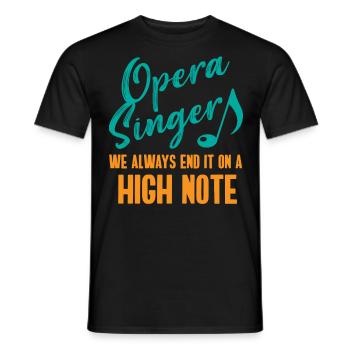 Opernsänger, Gesang, Opera - Männer T-Shirt - Schwarz - Vorne - AI Model Male 178 light (178cm)
