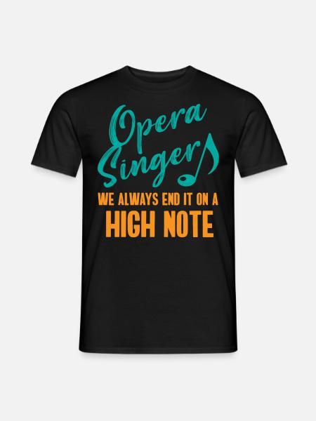 Opera singer, voice, opera - Men's T-Shirt - black