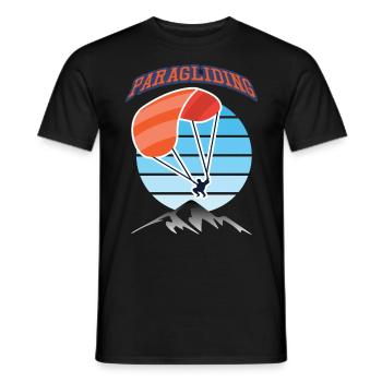Parapente en montagne Parapente - T-shirt homme - noir - Devant - AI Model Male 178 light (178cm)