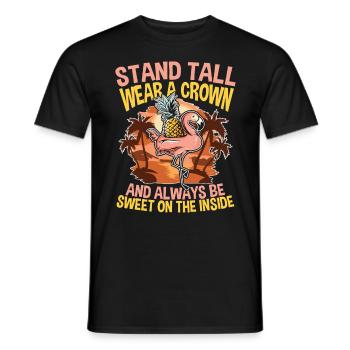 Wear A Crown And Always Be Sweet On The Inside - Männer T-Shirt - Schwarz - Vorne - AI Model Male 178 light (178cm)