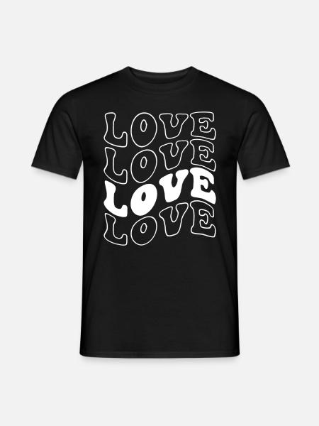 Love Love Font - Men's T-Shirt - black