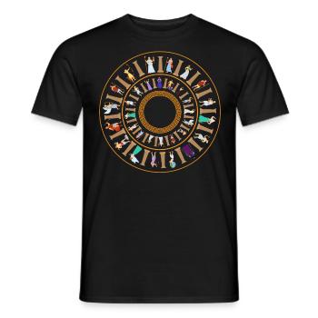 Roue de la mythologie grecque - T-shirt homme - noir - Devant - AI Model Male 178 light (178cm)