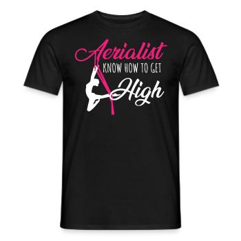 Air winner. Air silk - Men's T-Shirt - black - Front - AI Model Male 178 light (178cm)